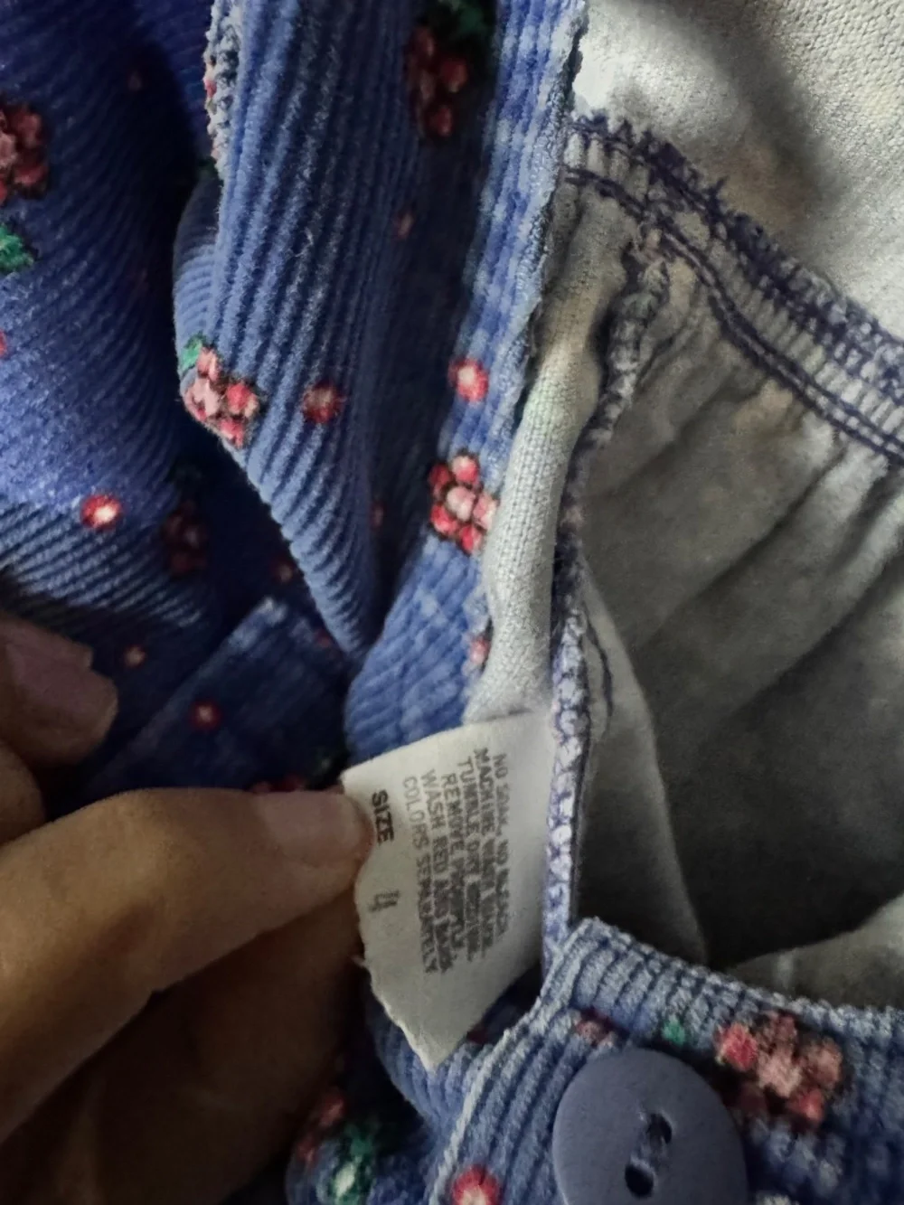 vintage 90s OshKosh B'gosh blue corduroy overalls